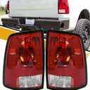 CLERYYE Tail Lights Assembly Compatible With 2009-2018 Dodge Ram 1500 2500 3500 Pickup Taillights Halogen Brake Rear Lamps Replace # 55277415AD 55277414AE, Driver and Passenger Side