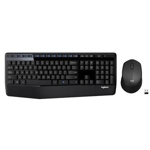 Logitech MK345 Wireless Keyboard and Mouse Combo with Palm Rest, 2.4 GHz USB Receiver, Compatible with PC, Laptop, Black