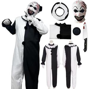 Clown Costume Cosplay Clown Movie WIth Head Cover Adult Halloween (Large)