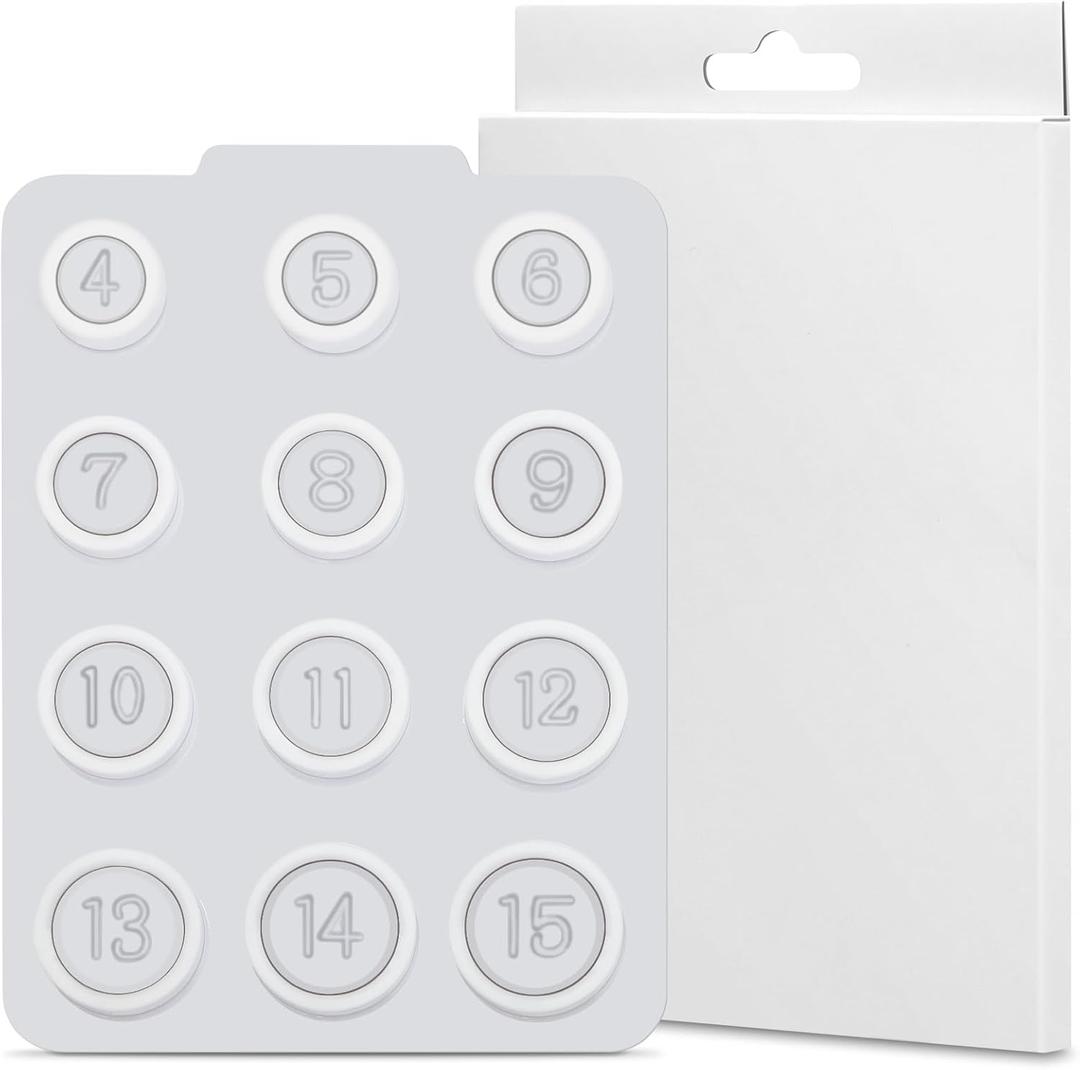 Smart Ring Sizing Kit, Compatible with Oura Ring4, Measure Finger Size Before Buying Ring, Ring Sizer Measuring Tool, Size 4-15 (White)