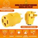 Kanayu NEMA 10-30P to 14-30R Dryer Adapter, 3 Prong to 4 Prong Adapter Convert 10-30P Plug to 14-30R Receptacle, 220v 30 Amp 4P Newer Dryer to 3P Older House