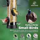 Kingsyard 2 Pack Tube Bird Feeders for Outdoors Hanging, Wild Bird Feeder with 6 Feeding Ports, Easy to Clean & Refill, 2 lbs Seed Capacity, Great for Attracting Finches, Cardinals (Black)