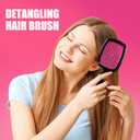 Curl Defining Brush Vented Hair Brush Hairbrush for Wet & Dry Hair For Women and Men Less Pulling Pain-Free Brushing (Glitter Purple)