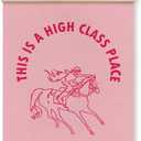 HRQKO Pink Cowgirl Western High Class Place Poster Hanger Frame, Cowgirl Wall Decor, Preppy Room Wall Art with Wooden Frames, Trendy Wall Hanging Poster Decor for Dorm Teen Girls Room, 12x16 Inch
