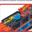 Hot Wheels - Speedway Hauler Storage Carrier with 3 1:64 Scale Cars & Convertible 6-Foot Drag Race Track for Kids 4 to 8 Years Old, Stores 20+ Cars & Connects to Other Playsets, HGH33, 46 Cm X 9 Cm X 21 Cm