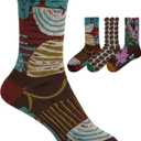 Women's Cotton Crew Socks, Cute Colorful Socks for Women, Soft Comfortable Casual Mid Calf Socks, Designer Pattern Gift Socks