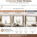 Smart Electric Curtain Track, 177" Motorized Curtain Rail with APP & Remote Control, Ultra Quiet Automatic Smart Home Curtain System for Living Room Bedroom, Fixed-Length Design for Smoother Operation