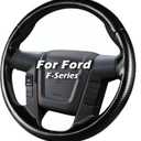 Steering Wheel Cover for Ford F150 2009-2014/Ford Expedition 2015-2017 Custom-fit Car Steering Wheel Cover for Ford Steering Wheel Protector (Matte Black)