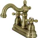 Kingston Brass KB1603AX 4 in. Centerset Bathroom Faucet, Antique Brass,4-Inch Center
