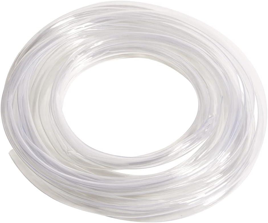 QuQuyi PVC Vinyl Tubing Lightweight Grade Clear Plastic Tube, 8mm ID X 10mm OD PVC Tube Flexible Plastic Hose Line Pipe Oil Resistant Multipurpose Vinyl Hose, BPA Free49.2FT
