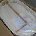 Premium Baby Changing Basket – Handwoven Wicker Basket for Baby – Waterproof Pad + Linen Cover – Scalloped Changing Basket for Baby Dresser - Moses Basket Bassinet -