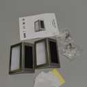 JSOT Outdoor Fence Lights,12 Pack Solar Powered Deck Lights Waterproof Stairs Light Stainless Steel Security Wall Lamps for Step Walkway Patio Garden Pathway - Cool White