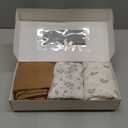 Yoofoss Muslin Swaddle Blankets, Organic Baby Blankets, 47 x 47 Inches Receiving Blanket for Baby Boys and Girls, Baby Essentials for Newborns Soft Breathable (Coffee & Leaves)