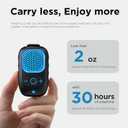 ShellHome Wearable Bluetooth Speaker, 30H Working Time Clip-On Wireless Jobsite Pro Water-Resistant Portable Speaker Built-in Mic for Hands-Free Music and Calls, Blue, Non-Magnet