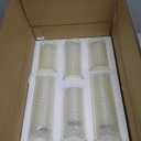 Set of 6 White Pillar Candles with Clear Glass Hurricane Holders- Elegant Cylinder Candle Vases for Weddings, Parties, Centerpieces, Home & Office Decor (White, 6 Set)
