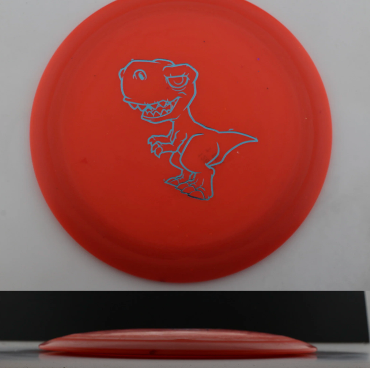Tyrannosaurus Rex Disc Golf Distance Driver for Children | Ultra Lightweight | Made by Dino Discs, Red