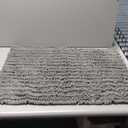 Yimobra Bathroom Rugs Non Slip Washable 29x20 Inch - Ultra Soft Absorbent Chenille Bath Mat, Quick Dry Shaggy Floor Carpet for Tub Shower, Gray Home Decor Accessories