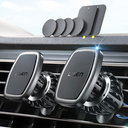 LISEN 2 Pack Magnetic Phone Holder for Your Car Magnet for Phone Car Mount Vent 6 Military Magnets Vent Cell Phone Holder Mount for Car Plate Fit All, Gifts for Women Men, Car Accessories