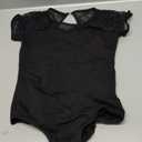 Women Ballet Lace Short Sleeve Dance Leotard Tank, Hollow Back Dancewear (Medium)