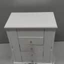 Emfogo Jewelry Box for Girls, Musical Jewelry Box with Spinning Dancer Gifts for Little Girls Christmas New Year Birthday Children's Day, 5 Layer Large Wooden Kids Music Jewelry Organizer Box (White)