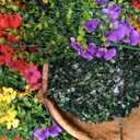 2 Sets Artificial Hanging Flower for Outdoors, Fake Hanging Basket for Outside,2 Hanging Basket with 26 Pcs Faux Silk Flowers for Porch, Balcony and Patio Decor(Mixed)