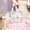 PARSUP 12PCS Bride to Be Bags, Hen Party Tote Bags with Handles, Bridesmaid Treat Bags, Wedding Bridal Shower Gift Non-Woven Bags for Gifts Wrapping, Bachelorette Party Supplies, 12.8"9.8"6.7"