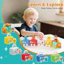 Learning Toys for Toddlers 2 3 4 Years, Musical Educational Farm Train Montessori Learning Toy with 6 Farm Animals and Farmer Learn, Key Unlock Fun, Easter Christmas Birthday Gift for Kids Boys Girls