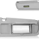 Right Passenger Side Sun Visor for Honda Civic 2006 2007 2008 2009 2010 2011 EX LX Sedan SI Coupe, Replace for 83230-SNA-A01ZA Gray, Without Light