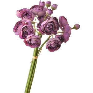 Faux Silk Mini Ranunculus Flowers DIY Bouquet,Table Centerpieces Small Artificial Peony Flowers, for Wedding and Party Decorations(Color h)