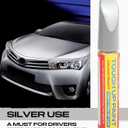 2 x ESEWALAS Car Paint Pen,Car Paint Repair,Car Repair Scratch Remover,Touch Up Paint for Cars,Car Accessories Car Scratch Repair Paint Pen,Car Touch Up Paint Pen for Car Deep Scratches (Silver)