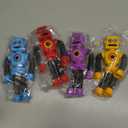 Robot Sensory Travel Roadtrip Toys 4Pcs for Toddlers Kid Boy Year Old Ages 3 4 5 6 7 8 9,Airplane Activities Suction Autism Pop Tube Fidget Toys Autistic Stocking Easter Basket Stuffer Valentine Gift