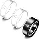 3 Pack Cover Compatible with Oura Ring Gen 4/Oura Ring Gen 3 Horizon/Heritage, Surport Charging with Cover on, Anti-Scratch TPU Protector for Men Women (Size 10, Clear*2+Black)