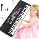 Kids Piano Keyboard, 49 Key Electric Piano Musical Learning Toy for Beginners with Microphone, Music Toys Birthday Xmas Gifts for Kids Toddlers 3-12 Years Old