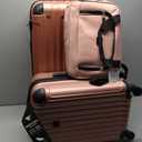 Travelers Club Midtown Hardside Luggage Travel, Rose Gold, 4-Piece Set