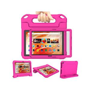 DJ&RPPQ Kids Case for iPad 10in Tablet Case for Kids,Shockproof Kid-Proof Cover with Screen Protector Handle Stand, Pink