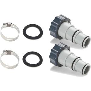 TonGass (2-Pack) Replacement Threaded to Clamp Style Hose Adapter for Intex Pool Sets with 1.5 and 1.25-Inch Hose Fits Filter Pumps, Chlorine Generators, Salt Systems with Threaded Hoses Connections