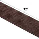 Indoor and Outdoor Carpet Stair Treads - 32" x 8" Non-Slip Stair Treads Carpet for Wooden Steps - Rubber Stair Tread Mats - Stair Rugs Anti Slip for Kids Elders and Dogs Brown Set of 14