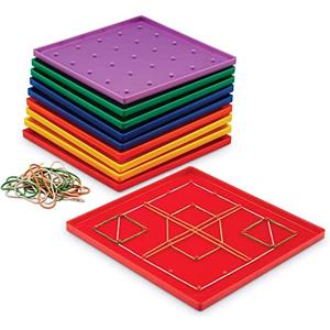 Learning Resources Classpack Geoboards, 7 Inches Each, Set of 10 Geoboards, Ages 5+