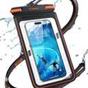 TORRAS IPX8 Waterproof Phone Pouch Floating, Underwater Screen Touchable, Water Proof Case with Lanyard for iPhone 17 Pro Max 16 S25, Cellphone Dry Bag Cruise Essentials 7.0 inch, Black