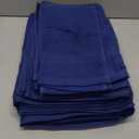 Amazon Basics 6-Piece Fade-Resistant 100% Cotton Towel Set, Soft and Absorbent, 2 Bath Towels, 2 Hand Towels, 2 Washcloths, Navy Blue