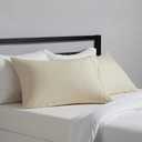 Amazon Basics Standard Pillow Cases Set of 2 - Lightweight, Super Soft Easy Care Microfiber, Beige, 30" L x 20" W, Pillows Not Included