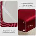 MR&HM Satin Bed Sheets, King Size Sheets Set, 4 Pcs Silky Bedding Set with 15 Inches Deep Pocket for Mattress (King, Burgundy)