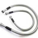 ASTROSYNC Fuel Tank Hoses Fits for Chevrolet Silverado GMC Sierra 2500HD/3500HD 6.6L Duramax Turbo Diesel V8, Truck Fuel Tank Pipe Tube Replace 15167372 15077513 Stainless Pair