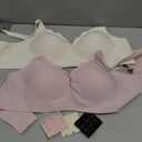 Jasmolly Womens Seamless T-Shirt Bras 2 Pack Wireless Comfy Jelly Bra, Full Coverage Bralette No Show Under Clothes, Medium