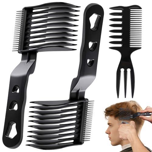 Blend Friend Fade Comb Set Black Professional Barber Combs for Men & Boys, Self Haircutting Tools for Fading & Blending, Salon or Home Use (3PC Black)