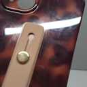 NITITOP Compatible for iPhone 14 Plus / 15 Plus Case with Wrist Strap Cute Stylish Leopard Print Amber Tortoise Design for Women Girls Men Soft TPU Shockproof Protective Cover - Brown2