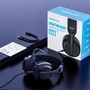 WIRWTRU S30 Gaming Headset with Microphone,198g Lightweight Design, Wired Gaming Headphones for Xbox, Xbox Series X|S, PS5, PS4, Switch, PC, Noise Cancelling Mic, Soft Earmuffs (Black)