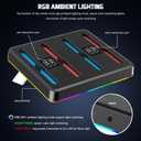 Charging Dock Station for Nintendo Switch 2 Joycon Controller, FANPL Charger Stand for 4 Joy-Con 2 with Charging RGB Indicator and Type C Charging Cable - Flat Version