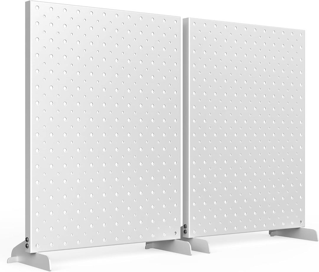 EVERHANGER Metal Pegboard Display Stand, Freestanding Tabletop Pegboard Display for Craft Shows & Fairs, 12"X16", 2pcs Gray