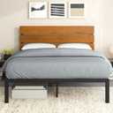 ZINUS Paul Metal and Bamboo Platform Bed Frame, Wood Slat Support, No Box Spring Needed, Easy Assembly, Twin